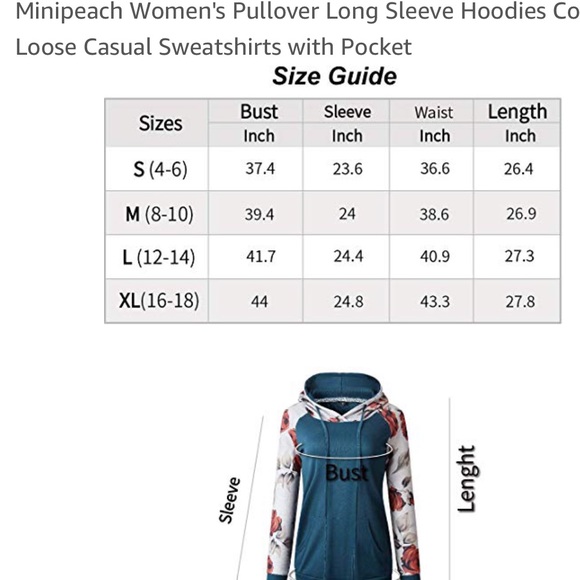 Beautiful women long sleeve hoodie sweatshirt - Picture 5 of 5